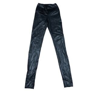 WILFRED FREE Daria Vegan Leather Legging XS Pull On High Waisted Black Slick